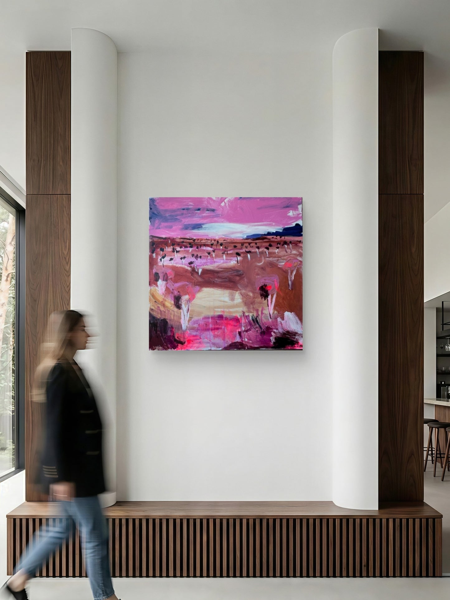Collaboration with rural students 91x91cm