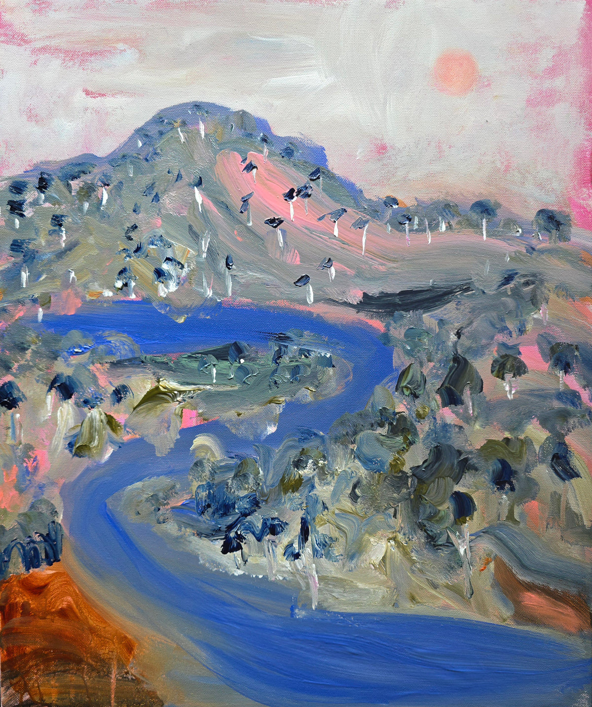 'The river snakes'