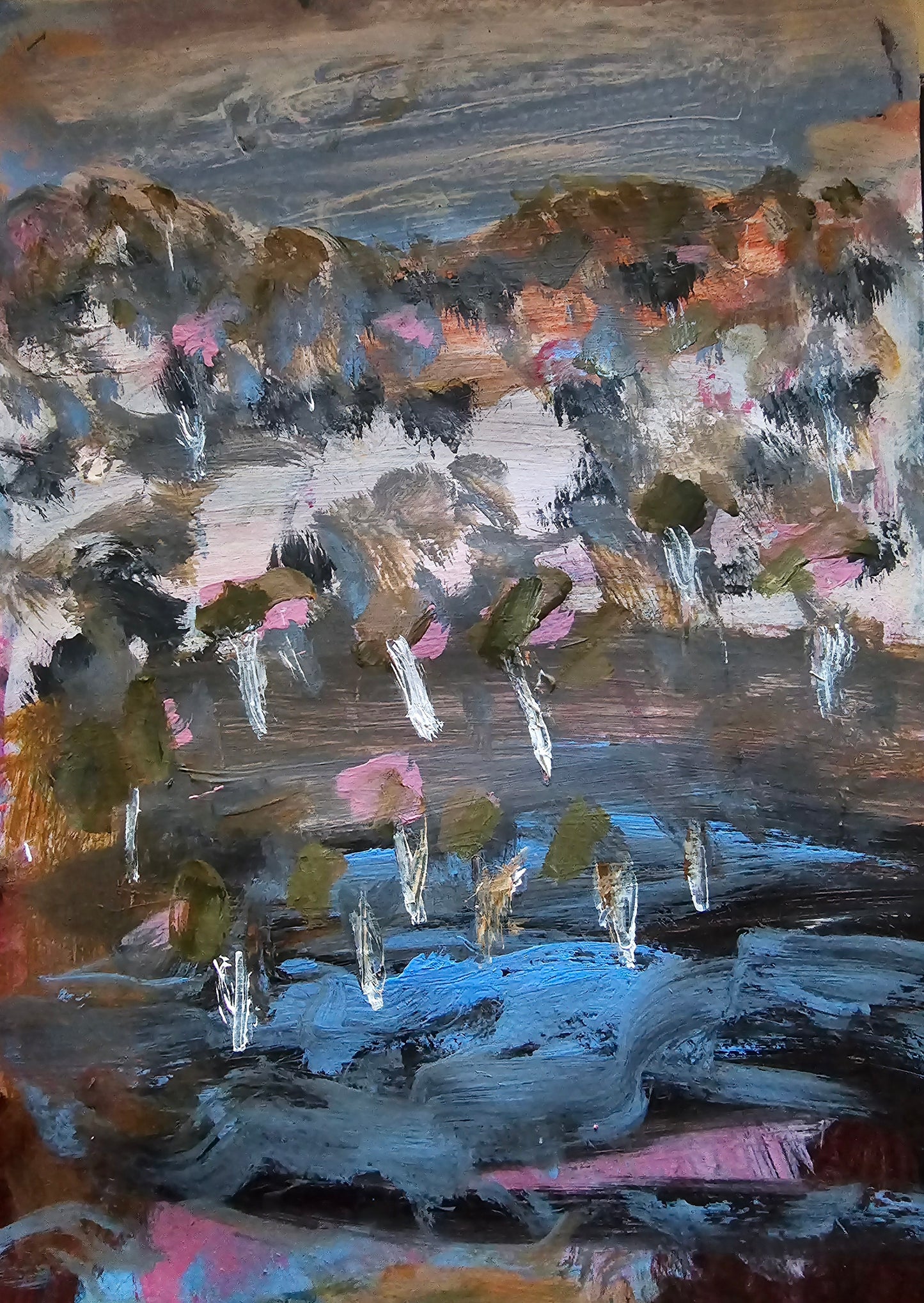 'Wilds of west study' original on paper