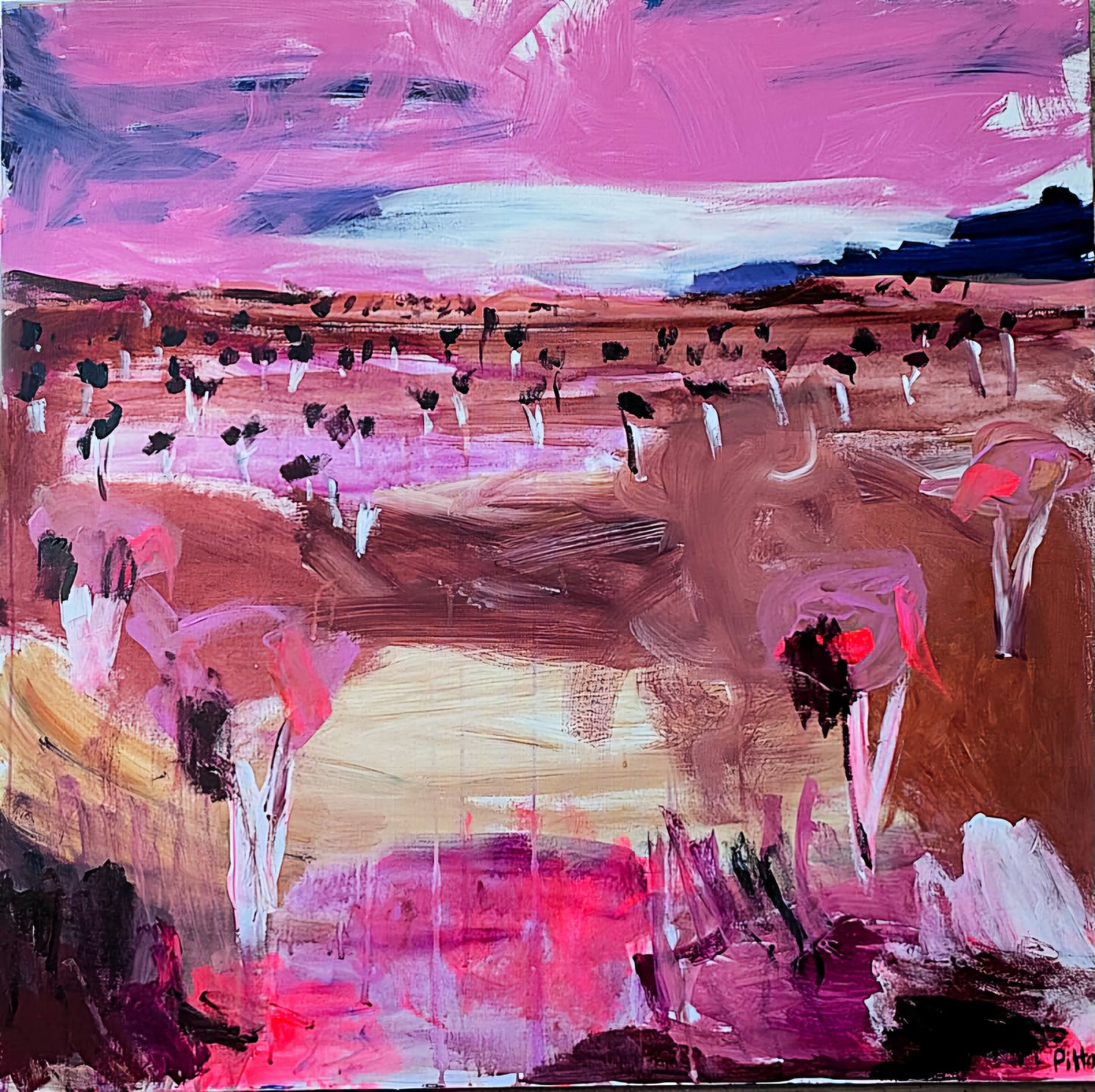 Collaboration with rural students 91x91cm