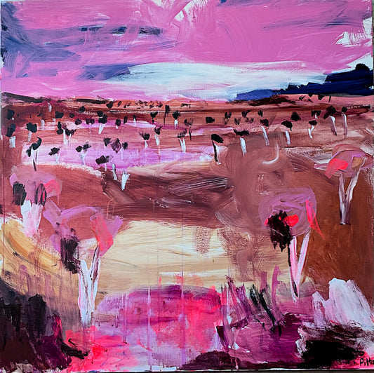Collaboration with rural students 91x91cm