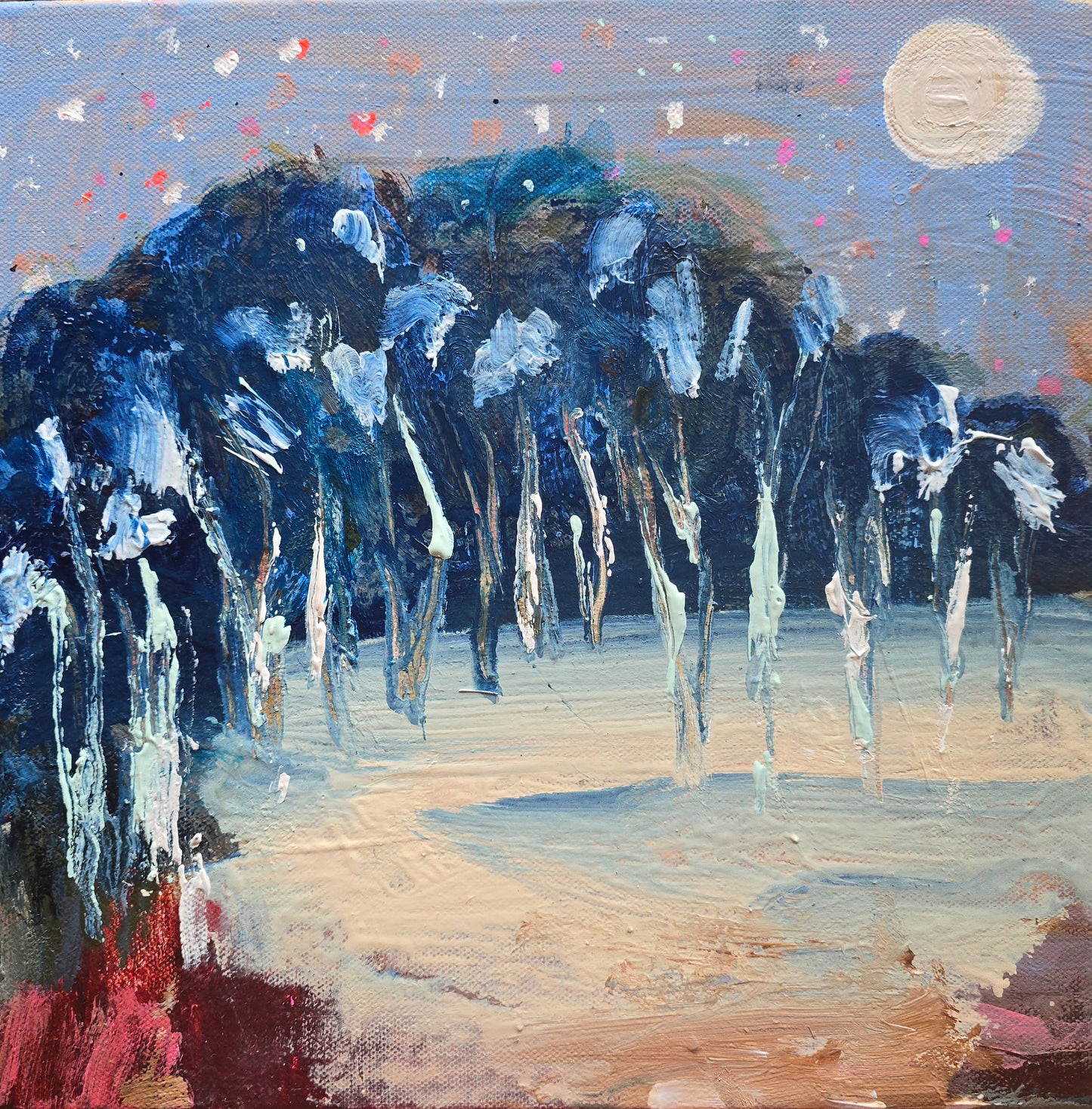 'Forever a moon child ' 31x31cm