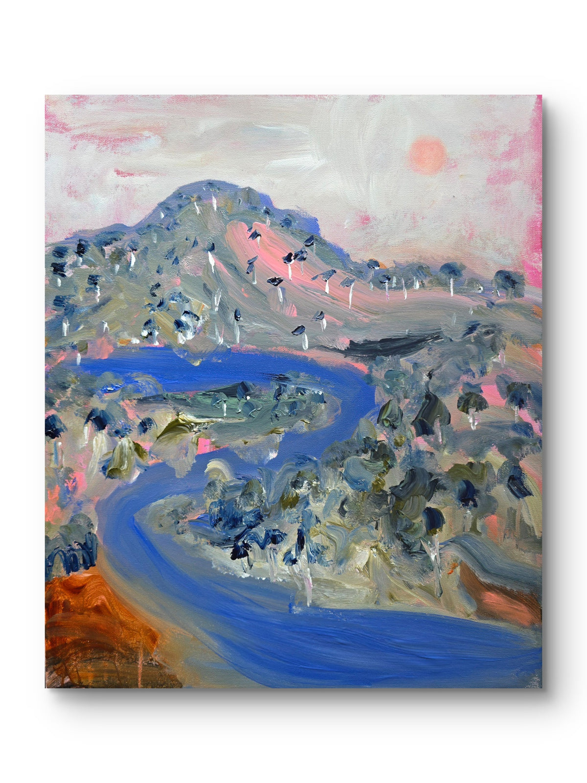 'The river snakes'