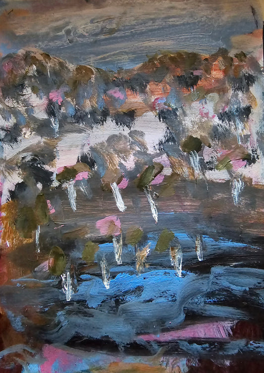 'Wilds of west study' original on paper