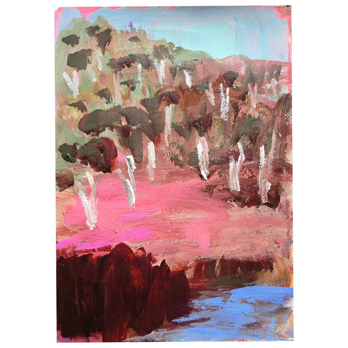 'Sometimes  creek' original on paper